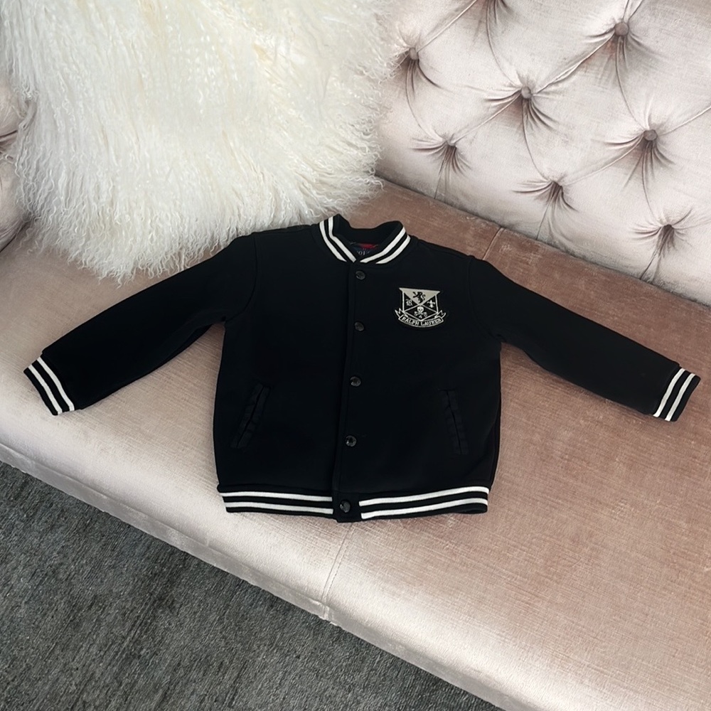 Cool AF Kids Polo Ralph Lauren Bomber Jacket w Skull 3T- excellent condition